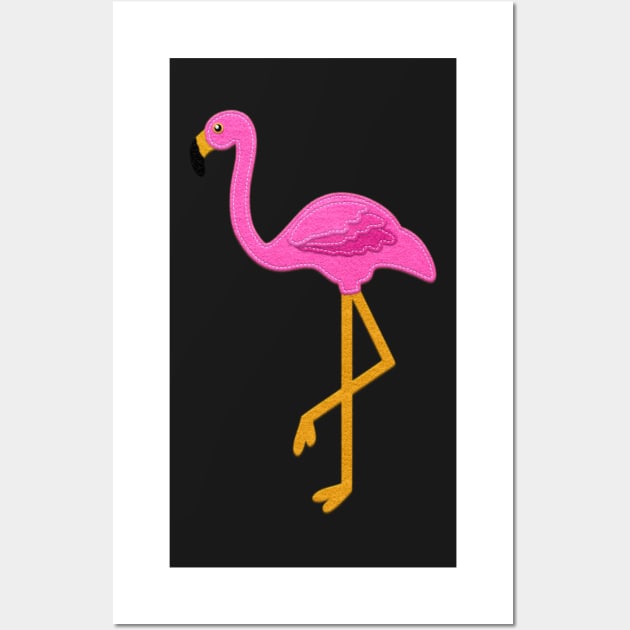 Pink Flamingo | Felt Look | Cherie's Art(c)2020 Wall Art by CheriesArt